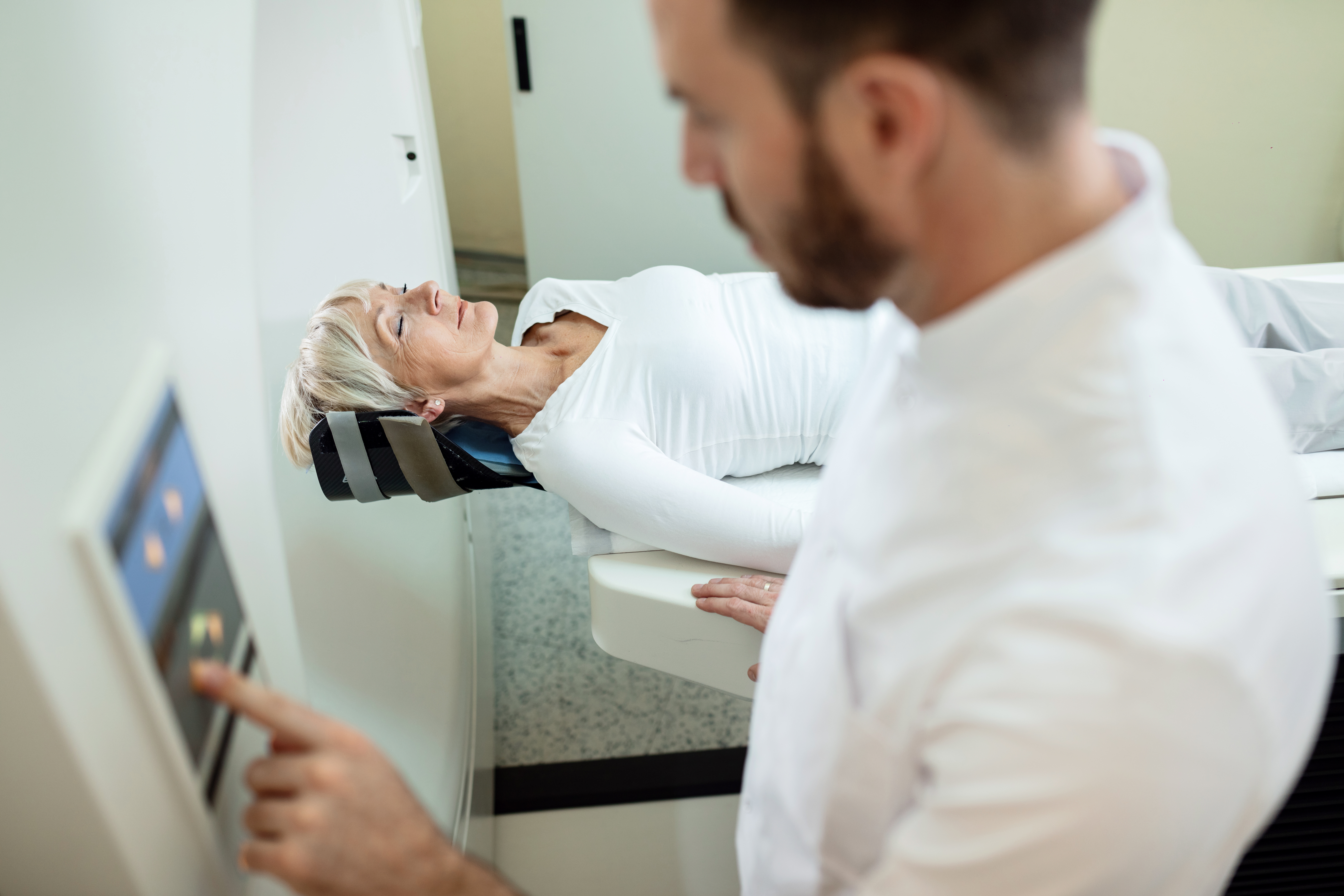 Patient undergoing MRI
